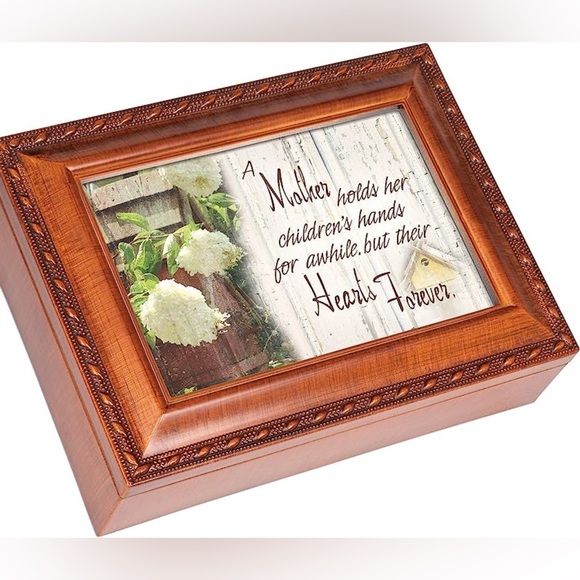 Cottage Garden Mother Woodgrain Traditional Music Box Plays You Light Up My Life - Picture 1 of 7